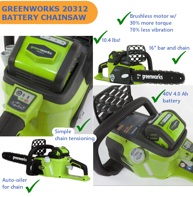 Greenworks 20312 chainsaw